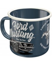 Емайлирано канче Nostalgic Art Ford Mustang - Meet The Boss -1