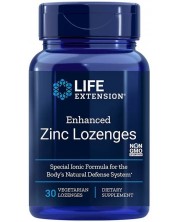 Enchanced  Zinc Lozenges, 30 веге таблетки за смучене, Life Extension -1