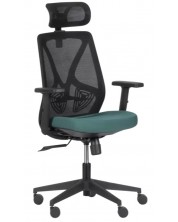 Ергономичен стол Carmen - 7567, черен/зелен