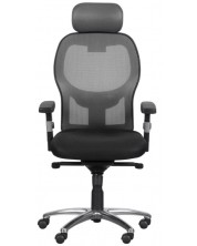 Ергономичен стол Carmen - 7520, черен/сив -1