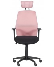 Ергономичен стол Carmen - 7535, розов/черен -1