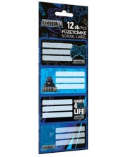 Ученически етикети Lizzy Card Gamer 4 Life - 12 броя