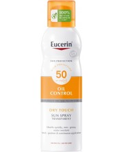 Eucerin Sun Прозрачен охлаждащ слънцезащитен спрей за тяло, SPF 50, 200 ml