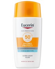 Eucerin Sun Слънцезащитен ултралек флуид за лице Hydro Protect, SPF 50+, 50 ml