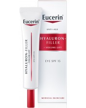 Eucerin Hyaluron-Filler + Volume-Lift Околоочен крем, SPF 15, 15 ml -1