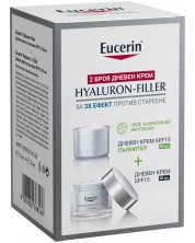 Eucerin Hyaluron-Filler Комплект - Дневен крем и Пълнител, SPF15, 2 x 50 ml (Лимитирано)