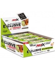 Exclusive Protein Bar, карамел и шамфъстък, 12 броя, Amix -1