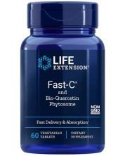 Fast-C and Bio-Quercetin, 60 веге таблетки, Life Extension -1
