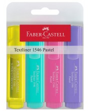 Комплект текст маркери Faber-Castell 1546 - 4 цвята, пастел -1