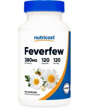 Feverfew, 380 mg, 120 капсули, Nutricost -1