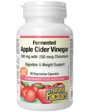 Fermented Apple Cider Vinegar, 90 капсули, Natural Factors