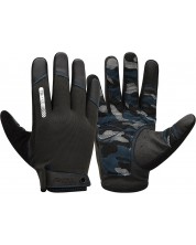 Фитнес ръкавици RDX - T2 Touch Screen Friendly,  черни/сини