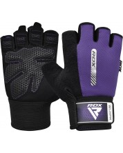 Фитнес ръкавици RDX - W1 Half,  лилави/черни