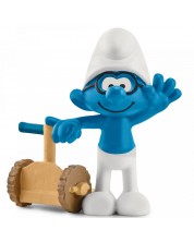 Фигурка Schleich The Smurfs - Смърф с ръчна количка