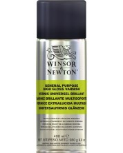 Финиш лак за художници Winsor & Newton - Гланц, аерозолен, 400 ml