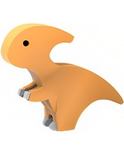 Фигура за сглобяване Raya Toys - Магнитен динозавър, оранжев -1