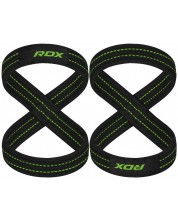 Фитнес ленти за ръце RDX - Gym Lifting , черни/зелени