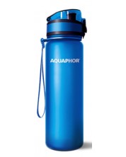 Филтрираща бутилка за вода Aquaphor - City, 160010, 0.5 l, синя