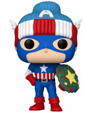 Фигура Funko POP! Marvel: Holiday - Captain America #1438 -1