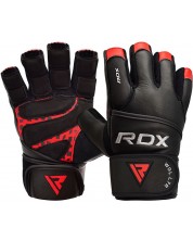 Фитнес ръкавици RDX - L7 Micro Plus,  черни/червени -1