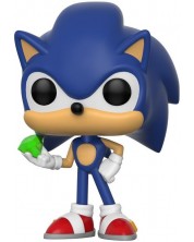 Фигура Funko Pop! Games: Sonic The Hedgehog - Sonic With Emerald, #284 -1