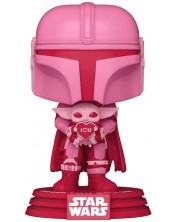 Фигура Funko POP! Valentines: Star Wars - The Mandalorian with Grogu (Special Edition) #498