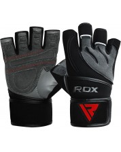 Фитнес ръкавици RDX - L4, размер L, сиви/черни -1