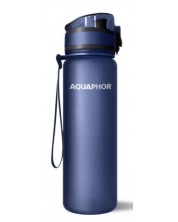 Филтрираща бутилка за вода Aquaphor - City, 160011, 0.5 l, нави