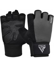 Фитнес ръкавици RDX - W1 Half+,  сиви/черни