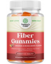 Fiber Gummies, 60 желирани таблетки, Nature's Craft -1