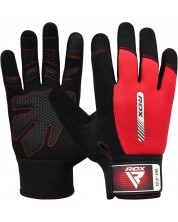 Фитнес ръкавици RDX - W1 Full Finger,  червени/черни