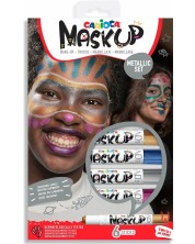 Флумастери за лице Carioca Mask up - Металик, 6 цвята