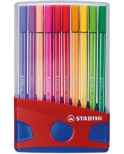 Комплект флумастери Stabilo Pen 68 - 20 цвята, тъмносиня кутия