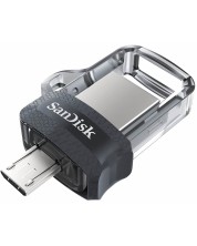 Флаш памет SanDisk - Ultra Dual Drive M3.0, 256GB, сива