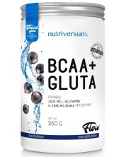 Flow BCAA + Gluta, касис, 360 g, Nutriversum -1