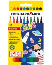 Флумастери Eberhard Faber - 10 цвята
