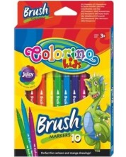 Флумастери с връх четка Colorino Kids - 10 цвята -1