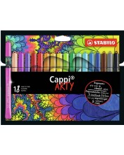 Флумастери Stabilo Arty - Cappi, 18 цвята -1