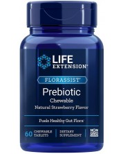 Florassist Prebiotic, 60 веге дъвчащи таблетки, Life Extension