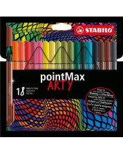Флумастери Stabilo Arty - pointMax, 18 цвята -1