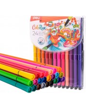 Флумастери Deli Colorun - EC157-24, 24 цвята