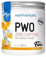 Flow PWO Zero Caffeine, портокал, 280 g, Nutriversum