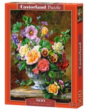 Пъзел Castorland от 500 части - Ваза с цветя, Алберт Уилямс -1