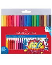 Флумастери Faber-Castell Grip - 20 цвята