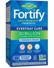 Fortify Daily Probiotic+Prebiotics 30 Billion, 30 капсули, Nature's Way