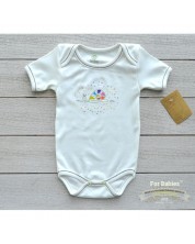 Боди с прехвърлено рамо For Babies - Охлювче с точки, 3-6 месеца