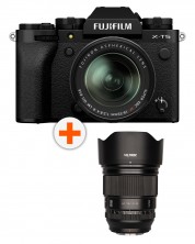 Фотоапарат Fujifilm - X-T5, 18-55mm, Black + Обектив Viltrox - AF, 75mm, f/1.2, за Fuji X-mount