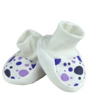 Бебешки обувки For Babies - Лилави точки, 0+ месеца -1
