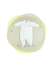 Бебешко гащеризонче с предно закопчаване For Babies - Розово зайче, 1-3 месеца -1