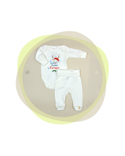 Сет бебешко боди с потури For Babies - Моята първа Коледа, 50 cm, 0 месеца -1